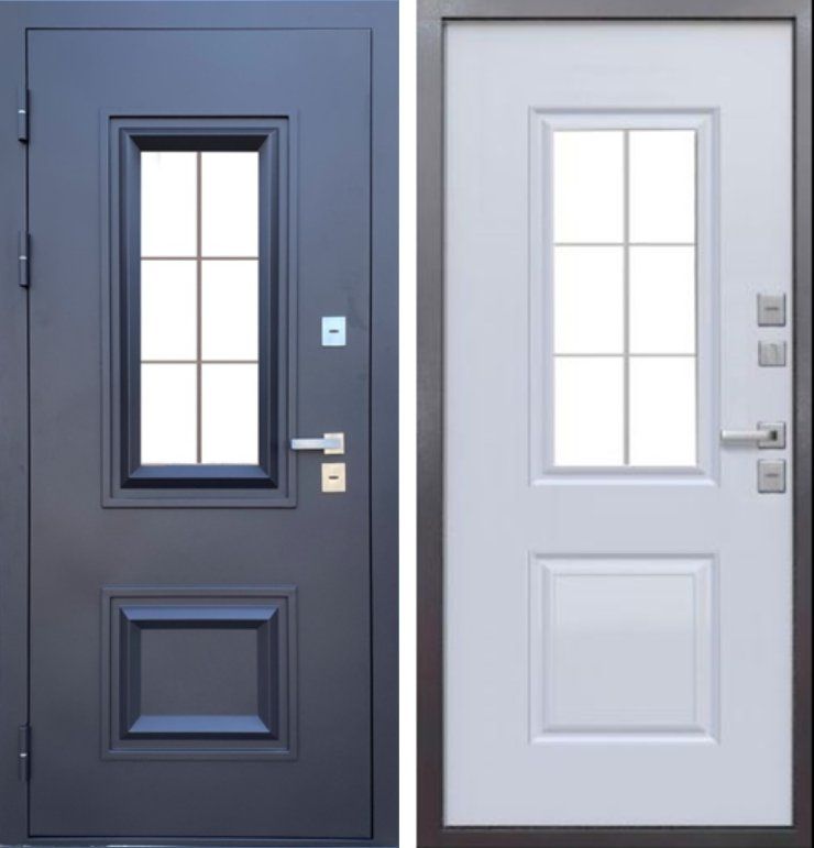 Фото Дверь MXD ТЕРМО ТИТУЛ « ТТ » стеклопакет муар коричневый RAL 8019 DIS007174