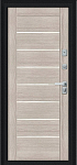 Дверь Браво Thermo Техно Д2/BChrome Букле черное/Cappuccino Melinga DIS007441 фото